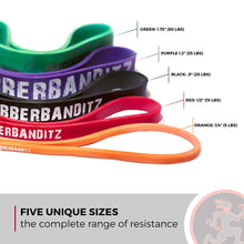 Load image into Gallery viewer, Rubberbanditz 12" Resistance Bands. SOLD INDIVIDUALLY