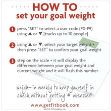 Load image into Gallery viewer, Bathroom body weight Scales with target & goal weight settings by Fitlosophy