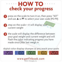 Load image into Gallery viewer, Bathroom body weight Scales with target & goal weight settings by Fitlosophy