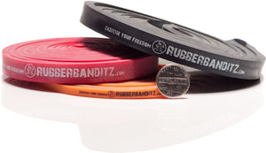 Rubberbanditz 12" and 41" Light, Medium & Heavy Bands kit with Bag and Door Strap