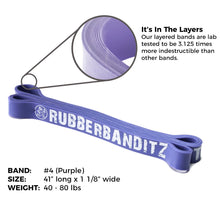 Load image into Gallery viewer, Rubberbanditz 41&quot; Resistance Bands. SOLD INDIVIDUALLY