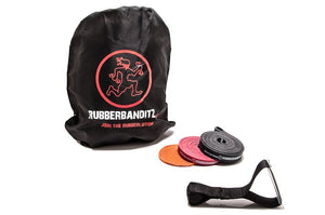 Rubberbanditz 12" Light, Medium & Heavy Bands kit with Bag and Door Strap