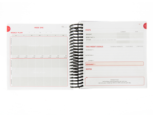 FITBOOK Fitness Exercise Sports Nutrition Planner Gym Exercise Diary Journal WHITE